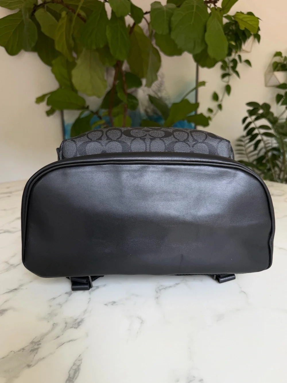NWT Coach West Backpack In Signature Canvas & Leather Charcoal / Black 2736